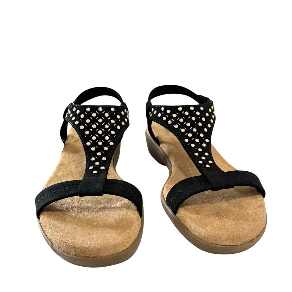 CROFT & BARROW Ortholite Comfort Women's Black & Diamanté Sandals Size /8 - Picture 3 of 12